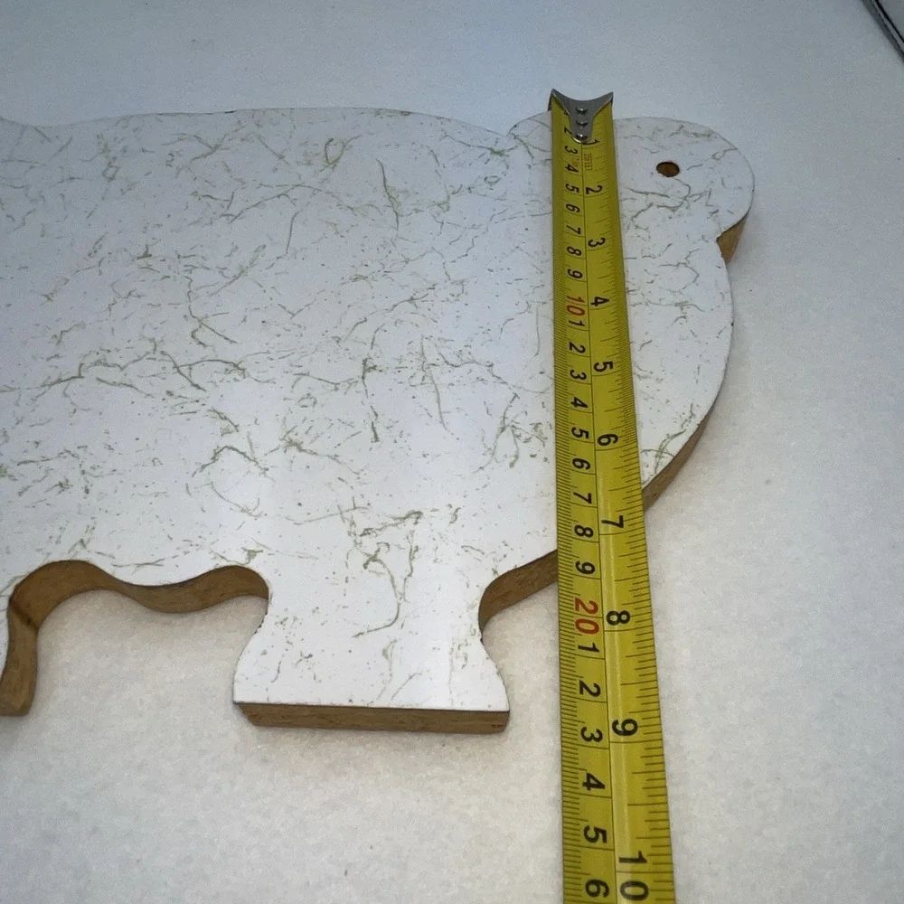 Vintage Wooden PIG Shaped CUTTING BOARD Homemade Silhouette Country Kitchen Farm